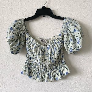 Abrercrombie & Fitch Off Shoulder Floral Top